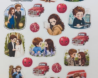 Vampire Couple Paper/Vinyl Stickers-Laptop, Phone,Book, Decor