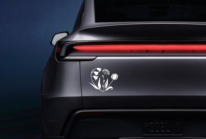 FDT Subtle Foxglove Daisy Tulip Floral Edition Vinyl Decal Sticker: Matte Holographic Glossy image 1