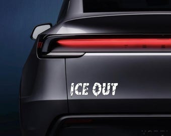 Anti ICE Stop ICE OUT Decal Vinyl Sticker : Holographic Shimmer Matte Glossy Sparkle