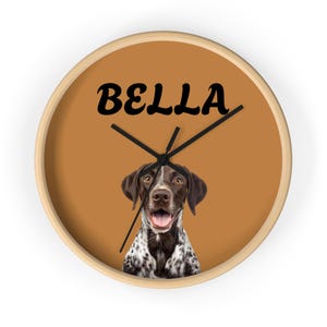 Personalized Pet Photo Wall Clock, Custom Dog Lover Gift