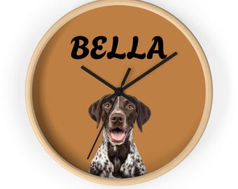 Orologio da parete personalizzato con foto di animali domestici, regalo personalizzato per gli amanti dei cani