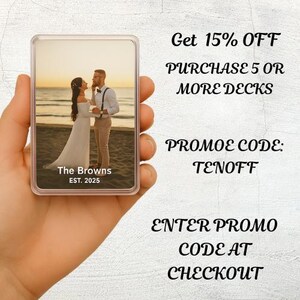 Custom Photo Playing Cards - Personalized Playing Cards with Photos - Bulk Wedding Favors -Groomsmen Custom Printed Deck of Cards-Birthdays