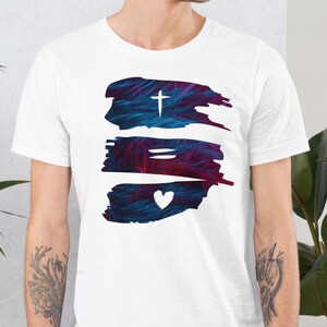 Christian Cross T-Shirt, Inspirational Tee, Faith Apparel, Religious Shirt, Spiritual Gift, Christian Clothing, Cross Design