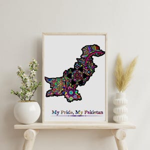 Kaart Pakistan, beste woondecoratie, muurkunstontwerp, kaartontwerp Pakistan, creatieve kunst