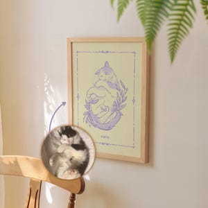 Custom Cat Portrait, Personalized Badly Drawn Pet Art, Funny Cat Poster, Digital Printable Pet Portrait, Cat Lover Gift, Unique Wall Art