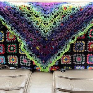Crochet Cotton Virus Shawl: Colorful Summer Wrap
