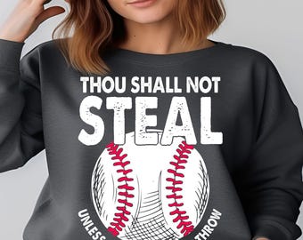 Divertente SVG di baseball: Non rubare, file Cricut per il giorno della partita (download digitale)
