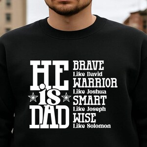 Er ist Papa geschnitten Datei Cricut, christlicher Vatertagsgruß, Vatertagsgeschenk, bester Papa aller Zeiten, Mann Mythos Legende Schmuck, Cricut