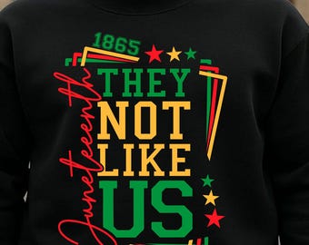 Juneteenth Independence Day SVG PNG: They Not Like Us Shirt Design (Digital Download)
