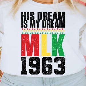 Il suo sogno è il mio sogno Mlk Mese della storia dei neri Svg Png, Storia dei neri Svg, Juneteenth Png Svg, Afroamericano Png, Download digitale