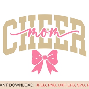 Mamá animadora Svg, lazo coqueto Svg, mamá animadora Png, mamá animadora Svg, Momlife Svg, oro rosa Svg, regalo para ella, archivos de corte Cricut, silueta
