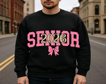 Senior 2026 SVG: Coquette Bow Schnittdateien (Digitaler Download)