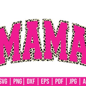 Mama Leopardenmuster Druck Mutter Tag Schmuck Mama Varsity Schmuck Schmuck, Retro Mama Png, Mama Schmuck, Sublimationsdesigns, Cut File Cricut, Geschenk für Sie