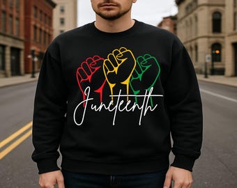Puño de Juneteenth SVG: Imágenes prediseñadas de la historia afroamericana, archivos de corte para Cricut y Silhouette (descarga digital)