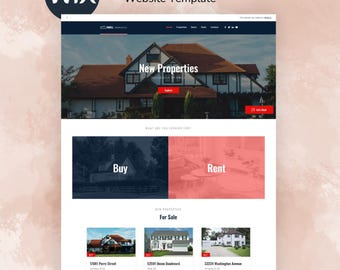 Custom Real Estate Wix Website Template, Property Listings