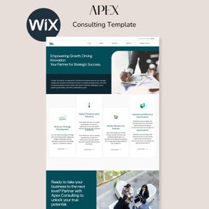 Wix Website Template, Wix Studio Template, Wix Studio Consulting Template, Responsive Wix Studio Template, Apex Consulting Wix Template,
