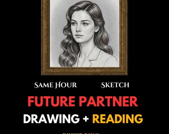 Tirage et interprétation de l'âme sœur, croquis du partenaire de vie futur, même heure, traits de caractère, initiales, aperçu du zodiaque, consultation de voyance amoureuse