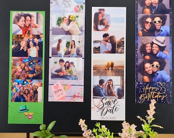 Custom Photo Booth Magnet | Personalized Four Picture Fridge Magnet | Unique Keepsake Gift for Any Occasion