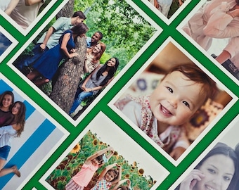 Custom Photo Magnets | Set of 12 Personalized Fridge Pictures | Square Rectangle Shapes | Business Gift, Birthday Wedding, Advertising