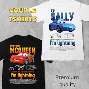 T-shirt voor koppels, Lightning McQueen, bijpassend shirt voor auto's