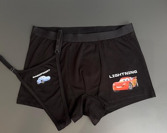 Underwear for car lovers, couple lingerie, funny gift for boyfriend girlfriend