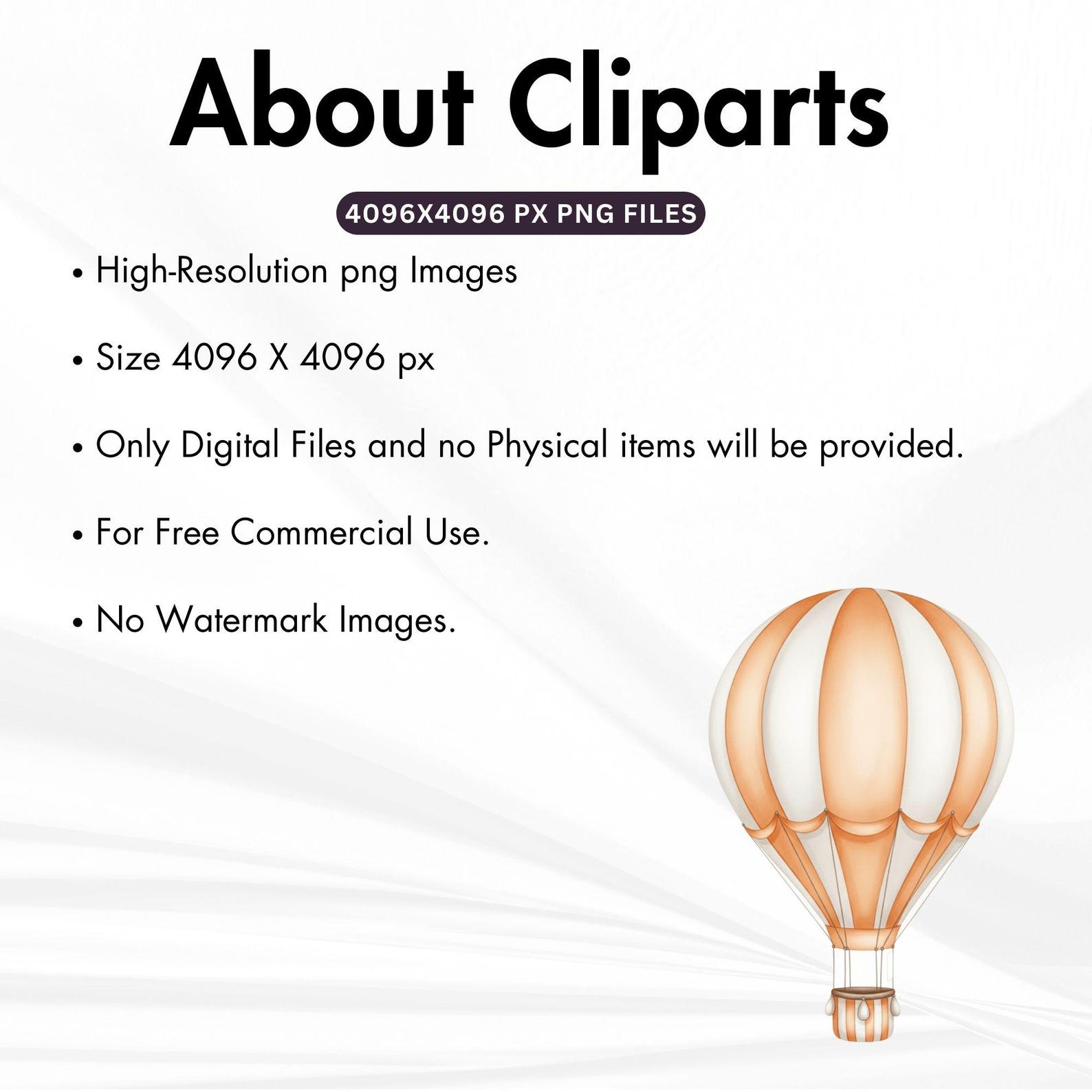 Orange Hot Air Balloon Clipart, Air Transport Clipart, Watercolor Baby ...