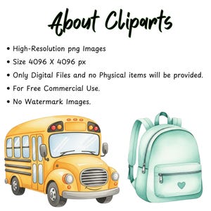 Cute pastel school supplies clipart set in soft watercolor style, showing kawaii pencils, books, paper, and classroom items. Perfect for back to school projects, teacher resources, and educational digital crafts.