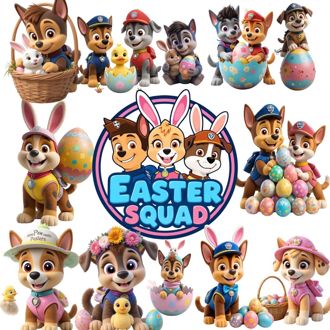 90+ PNGS Paw Patrol Easter Png, Egg Paw Patrol Easter Png, Happy Easter ...