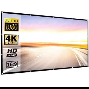 60 72 84 100 120 150 inch Simple Foldable Projection Screen 100inch Curtain 16:9 Outdoor Full HD 2K 4K Projector Screen Curtain