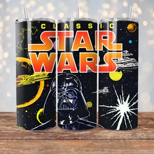 Star Wars Darth Vader Tumbler Wrap PNG, High Resolution, Instant Digital PNG Download, 20 oz Watercolor Splash Digital Design