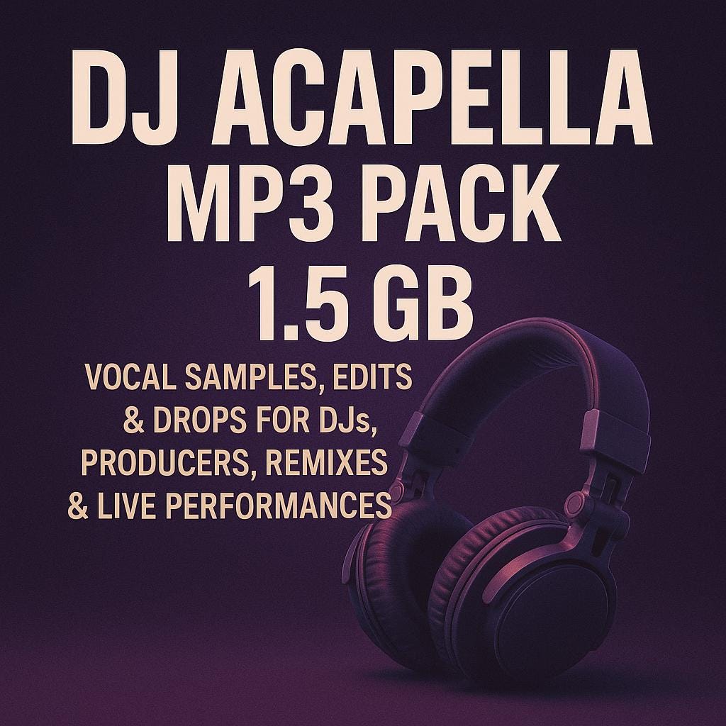 DJ Acapella Pack | 1.5GB MP3 Vocals, Edits & Drops - Etsy