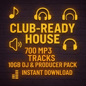 Club-Ready House – 700 MP3 Tracks | 10GB DJ & Producer Pack Instant Download