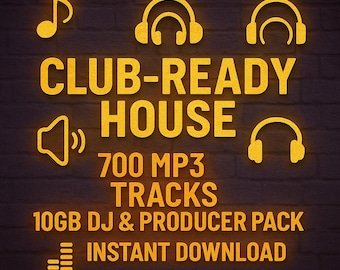 Paquete de House para Club: 700 pistas MP3 (10 GB) / Paquete de DJ, Música de Club, Clásicos del House, Descarga Instantánea