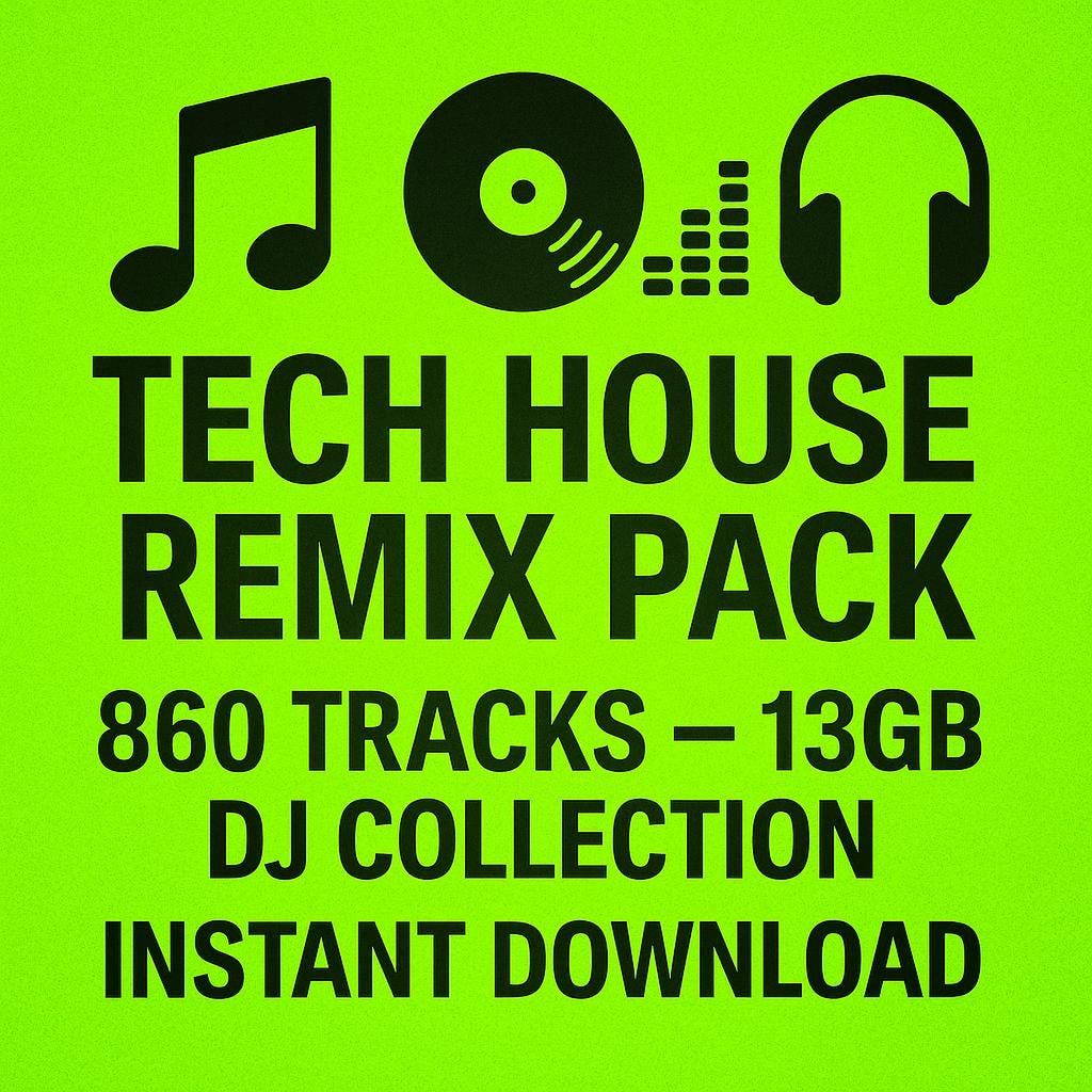 Tech House DJ Pack – 860 Tracks 13GB MP3 Songs Collection, Mixtape