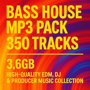 Bass House MP3 Track Pack: 350 EDM Songs, DJ Music Collection (3.6GB Digital Download)