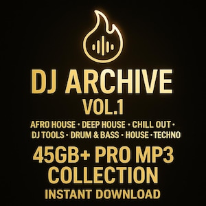 DJ Archive Vol.1 – 45GB+ MP3 Pro Pack | 8 Genre DJ & Producer Collection Instant Download