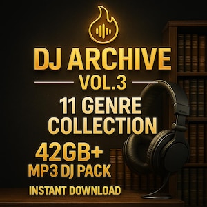 DJ Archive Vol.3 – 42GB MP3 DJ Pack | 11 Genre Collection House, Techno, DnB, Disco Instant Download