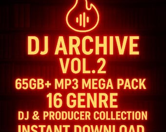 DJ Archive Vol.2 – 65GB+ MP3 Mega Pack | 16 Genre DJ & Producer Collection Instant Download