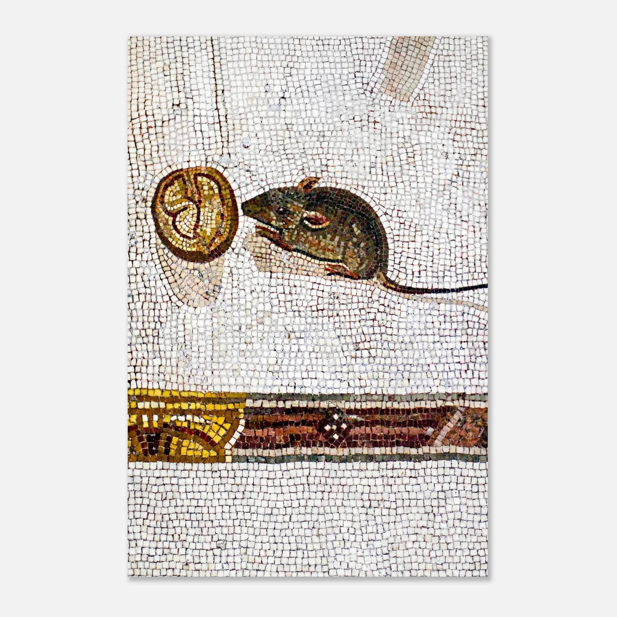 Roman Mouse Mosaic Art Print | Asarotos Oikos Unswept Floor | Ancient ...