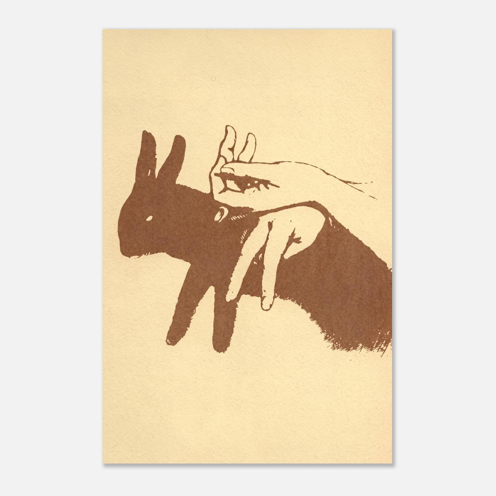 Vintage Rabbit Shadow Puppet Art Print, Victorian Hand Shadow ...