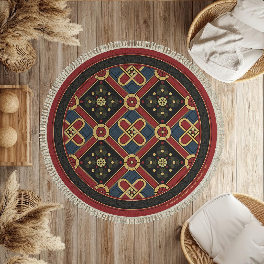 Medieval Area Rug Medieval Round Area Rug, Renaissance Art Inspired Floor Decor - Etsy