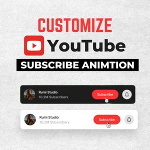 Customize Animated YouTube Subscribe Call To Action Button Overlay 2025
