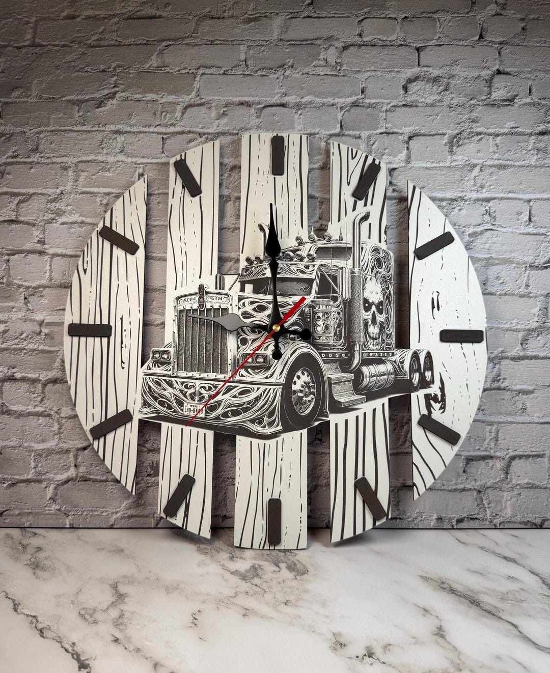 Lorry Clock Rustic Truck Wall Clock | Handmade MDF, Industrial Decor - Etsy