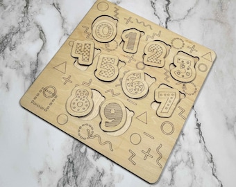Blocchi Numerici In Legno Per Bambini 20 Pezzi – Giocattolo Montessori Con Flashcard – Numeri Da 1 A 10