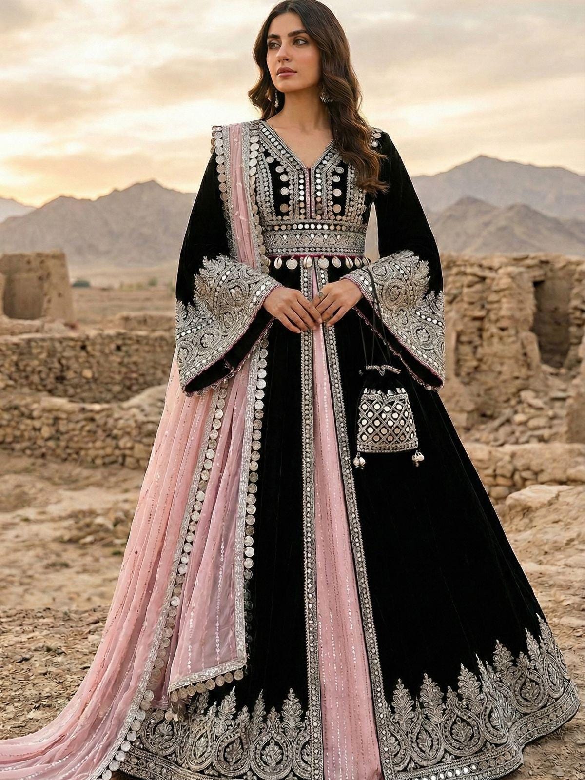 afghan dress black Color Color_Light Blue After Dinner Cocktail Maxi Size:32X32 and front panel showcases