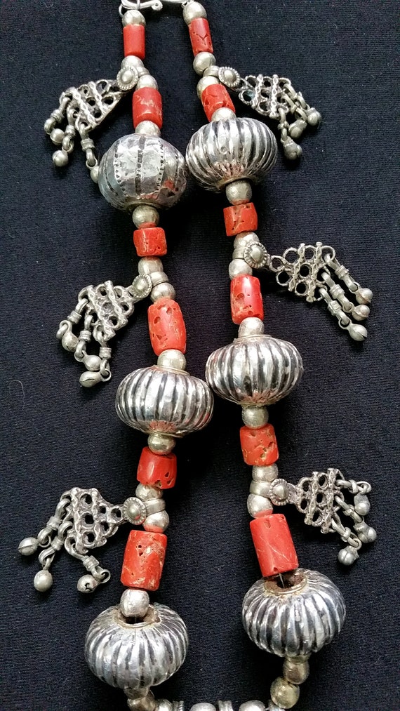 Lovely vintage silver Afghan beads and pendants w… - image 8