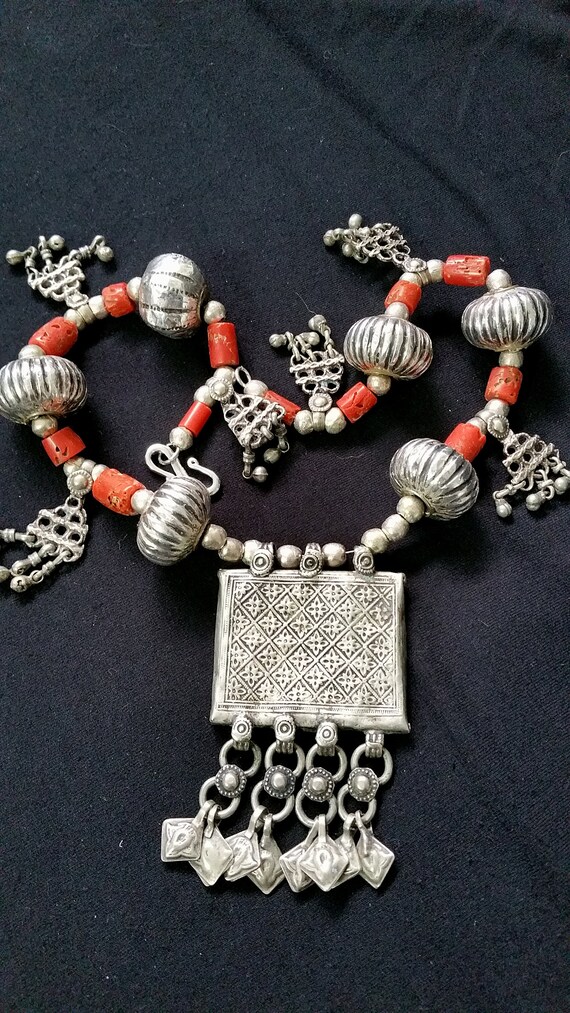 Lovely vintage silver Afghan beads and pendants w… - image 6