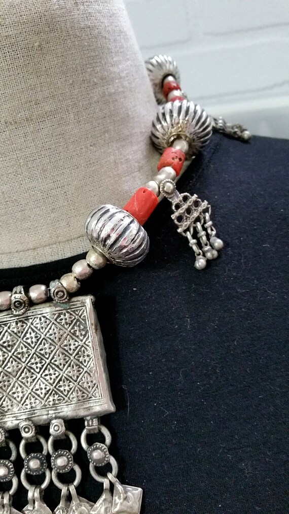Lovely vintage silver Afghan beads and pendants w… - image 4