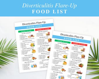Diverticulitis Flare-Up Food List, Pancreatitis Grocery List, Printable Low Fat Diet Food Chart, Gallbladder Food List, Digital Download