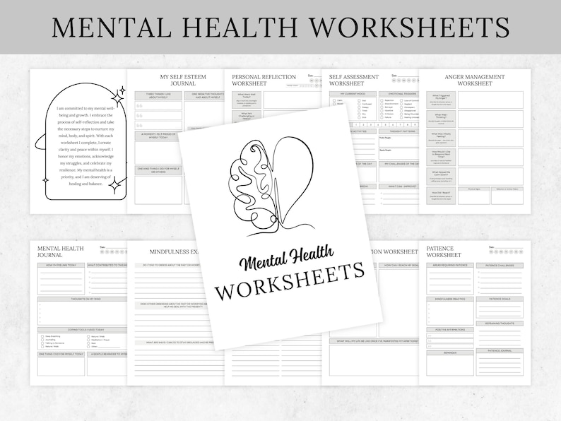 Mentalhealth planner
bundle printable pdf
Mentalhealth journal
coloring sheets page
Anxiety worksheets
Therapy workbook a5
Anger management a4
Depression journal
CBT Mindfulness plan
Coping strategies
Health wellness list
Selfcare tracker
Manifestation bundle